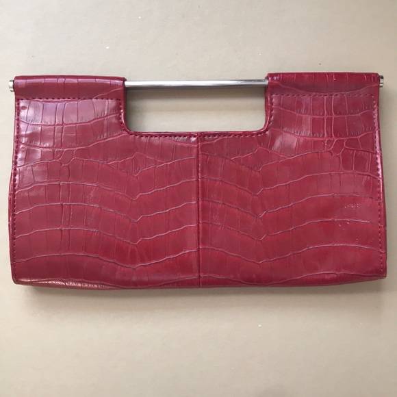 The Limited Handbags - Faux-croc slim clutch purse